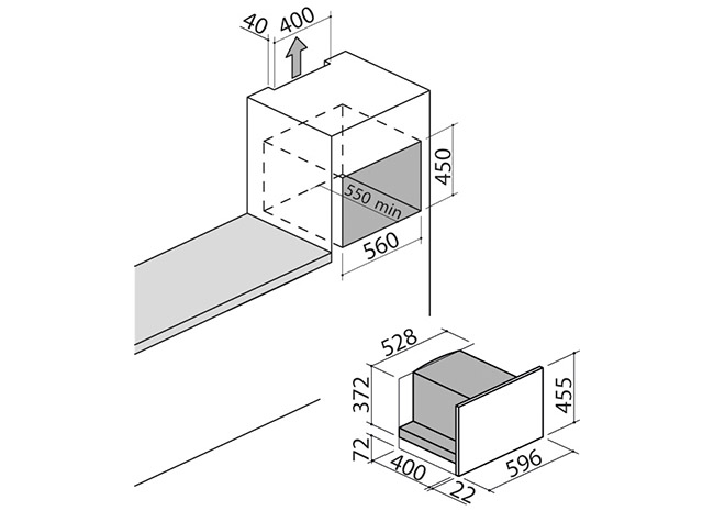 Technical Sheet - Icon Steel built-in compact coffee machine