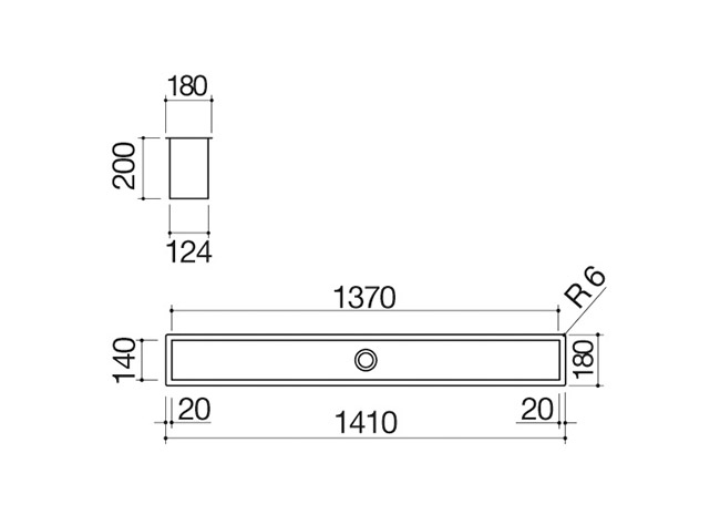 Technisches Datenblatt - Zubehörkanal H.20 Einbau und flachenbündig 150