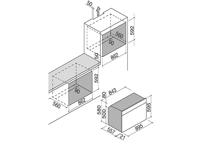 Ficha técnica - Horno Icon XL Exlusive de encastre de 90