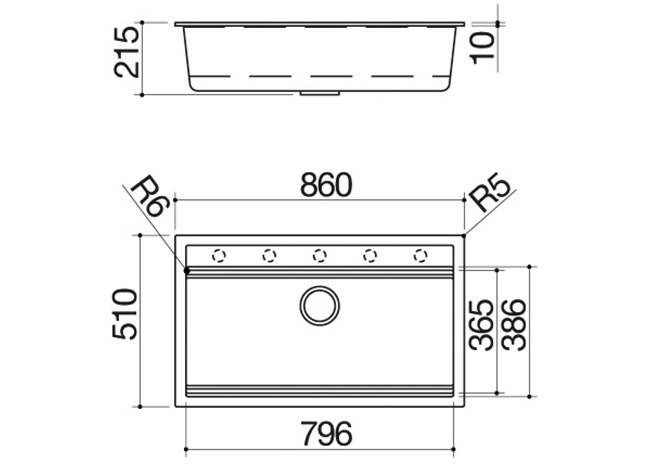 Technisches Datenblatt - Spülbecken City Kit 86x51 Einbau EHRS