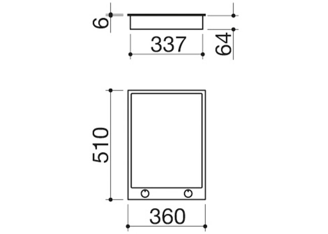Fiche technique - Table de cuisson B_Free à encastrement de 36 teppanyaki