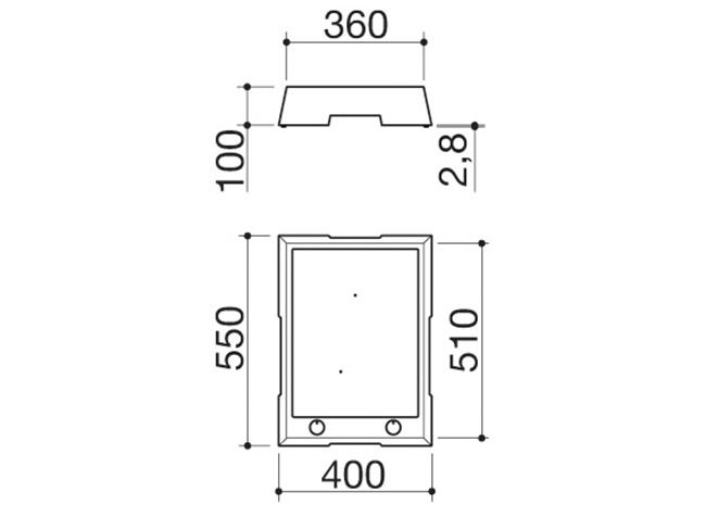 Fiche technique - Table de cuisson Thalas freestanding de 40 2 zones à induction
