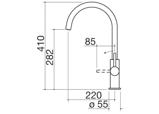 Ficha técnica - Grifo mezclador B_Open One Steel
