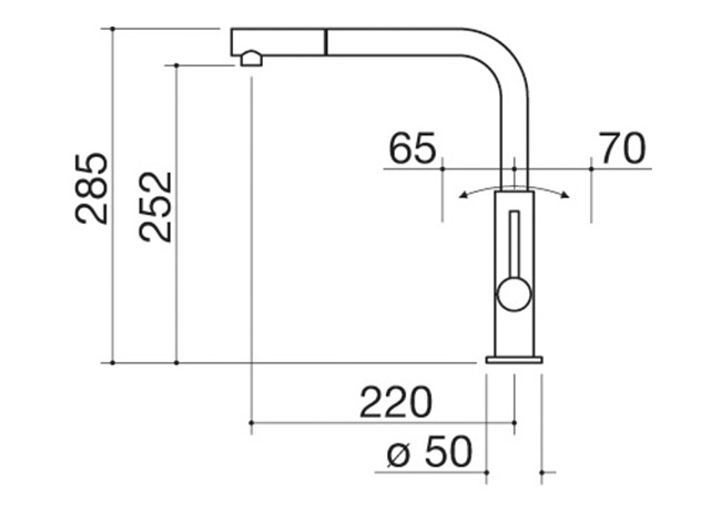 Fiche technique - Mitigeur Officina Douche avec douchette extractible