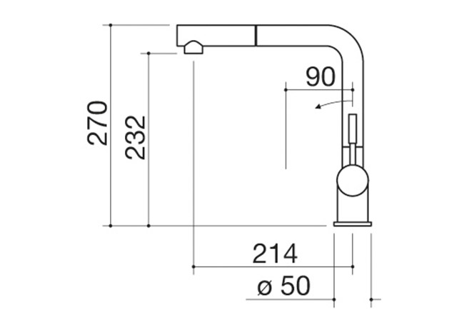 Fiche technique - Mitigeur Steel Douche avec douchette extractible