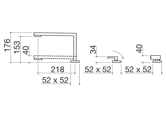 Fiche technique - Mitigeur Mizu Kit Rabattable avec commande à distance et douchette extractible