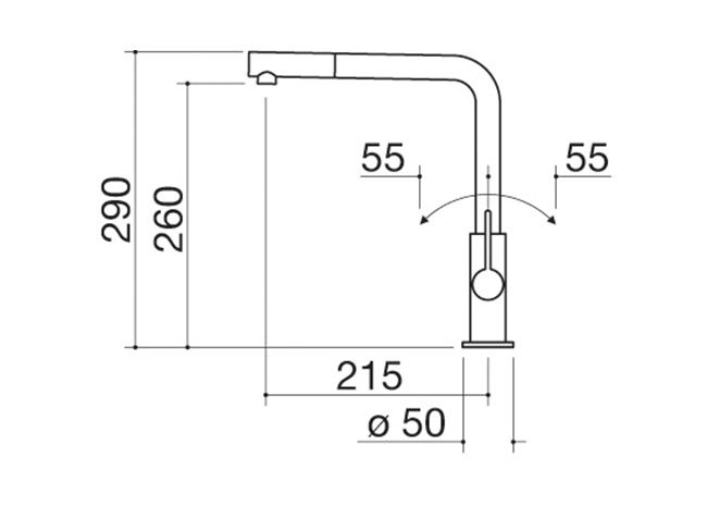 Technisches Datenblatt - Mischbatterie Unique Two Dusche